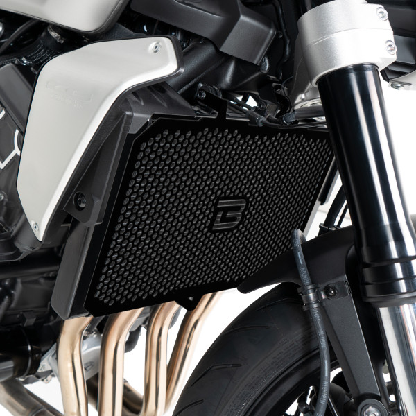 Barracuda Kühlerschutz, Aluminium schwarz, für Honda CB1000R SC80 ab Modelljahr 2018- 